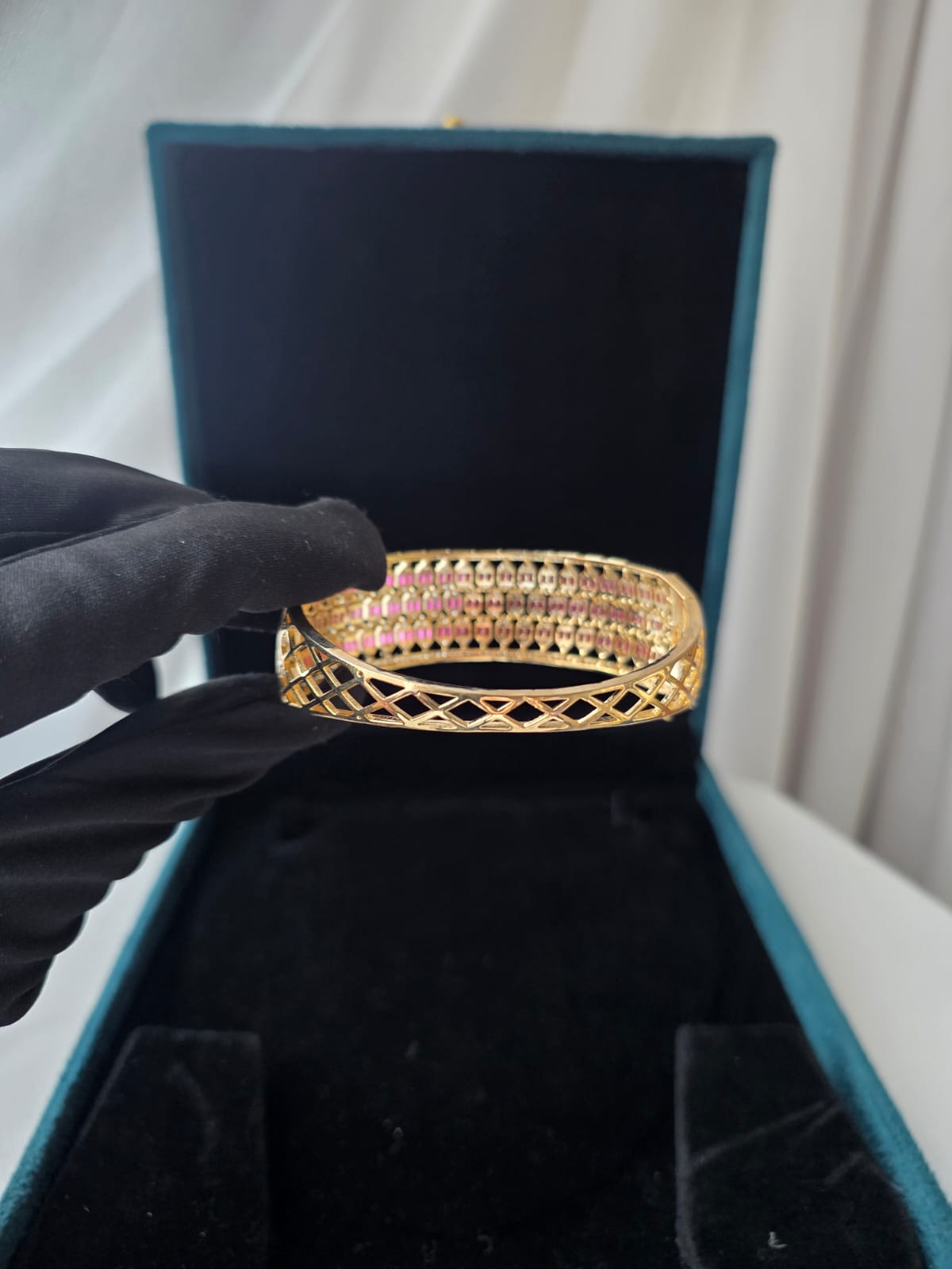Ruby Luxe Baguette Statement Bracelet