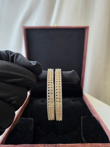 Aria crystal weave Bangle Pair