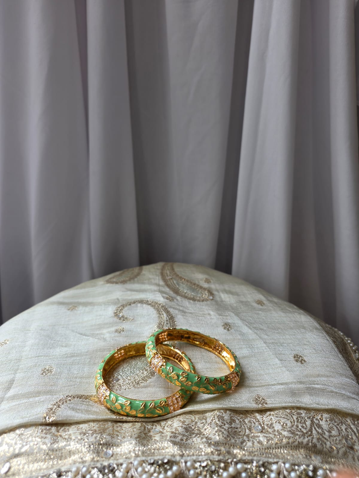 Meher Laakh Designer Bangles Mint Green