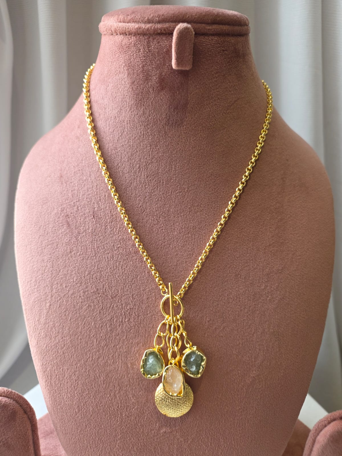 Green Cluster charm Necklace