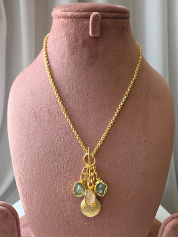 Green Cluster charm Necklace