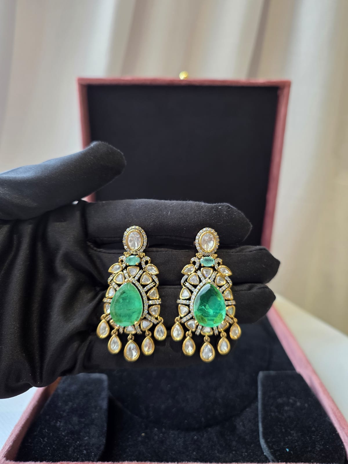 Mint green Regal Statement Necklace Set